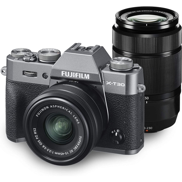 DSLR Camera FUJIFILM FUJIFILM X-T30 Double Zoom Lens Kit Charcoal Silver DSLR Camera