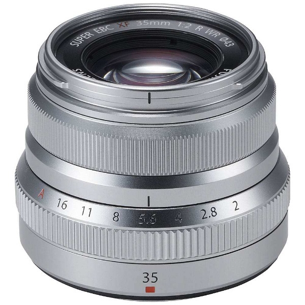 Camera Lens FUJIFILM Fujinon lens XF35mmF2 R WR silver Lense