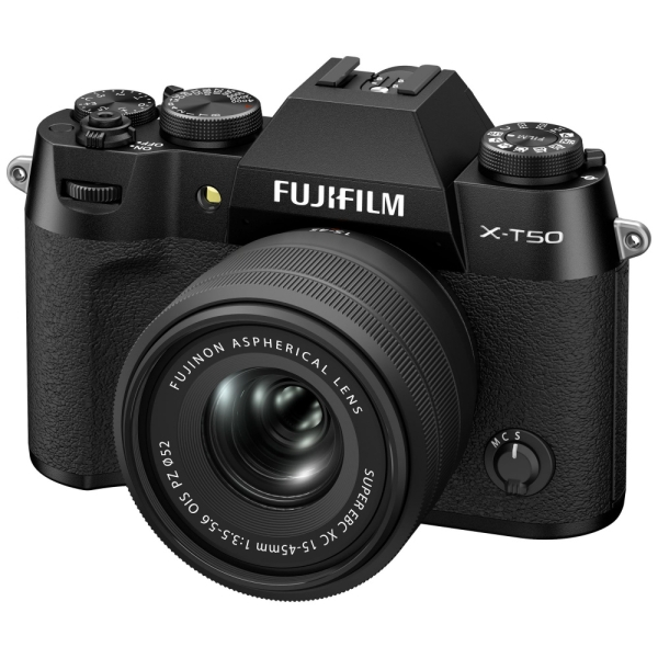 FUJIFILM X-T50 XC15-45mm Lens Kit Black Mirrorless Camera