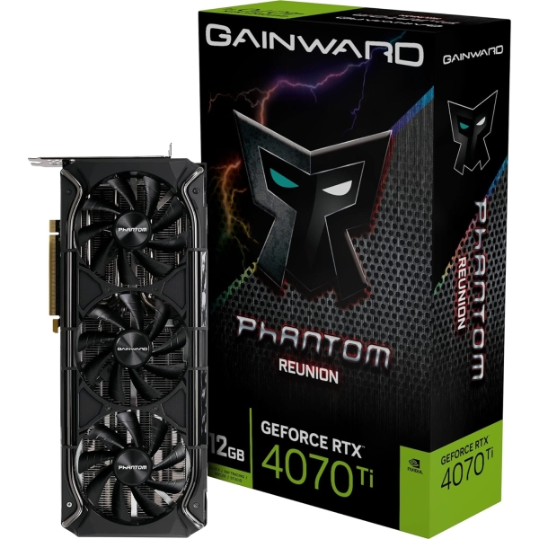 GAINWARD GeForce RTX 4070 Ti Phantom Reunion NED407T019K9-1046P PCIExp 12GB Graphic Card