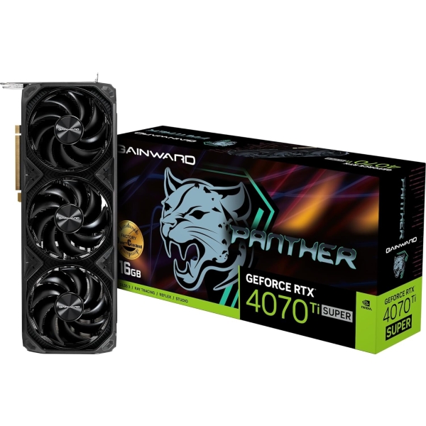 GAINWARD GeForce RTX 4070 Ti SUPER Panther OC NED47TSS19T2-1043Z-G PCIExp 16GB Graphic Card