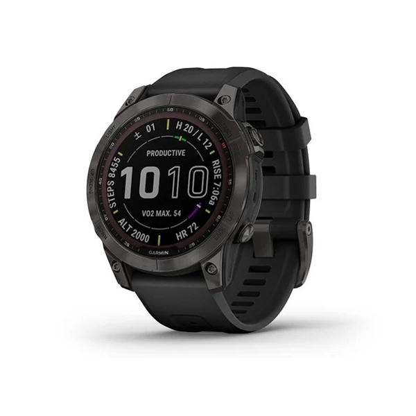 GARMIN Fenix 7 Sapphire Dual Power 010-02540-29 Ti Carbon Gray Black Smart Watch