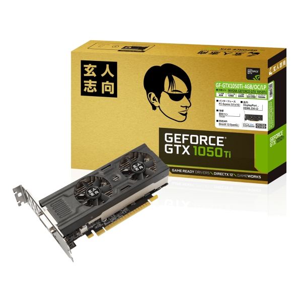 Graphic Card Genin Orientation GF-GTX1050Ti-4GB/OC/LP PCIExp 4GB