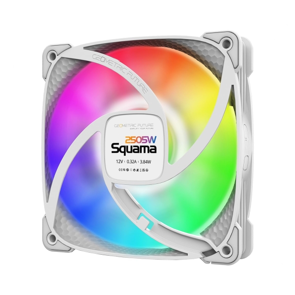 Geometric Future SQUAMA 2505W GF-SQ-2505W-1P White Case Fan