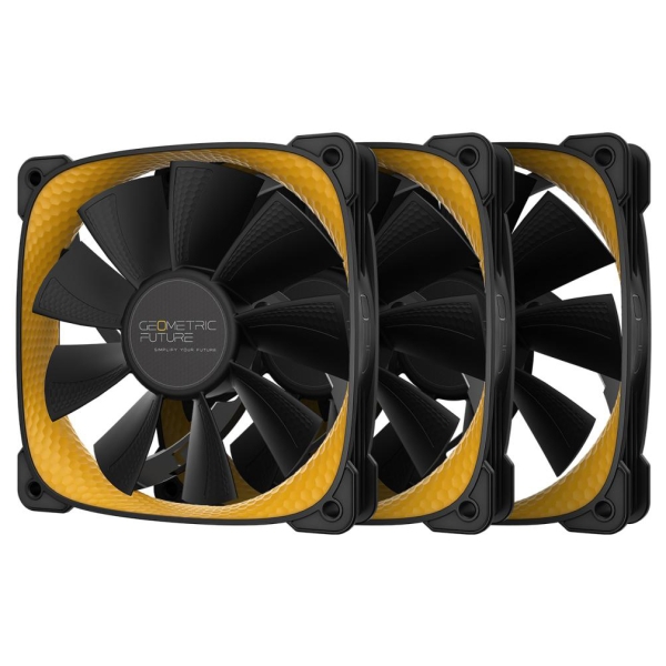 Geometric Future SQUAMA 2505Y GF-SQ-2505Y-3P Black/Yellow Case Fan