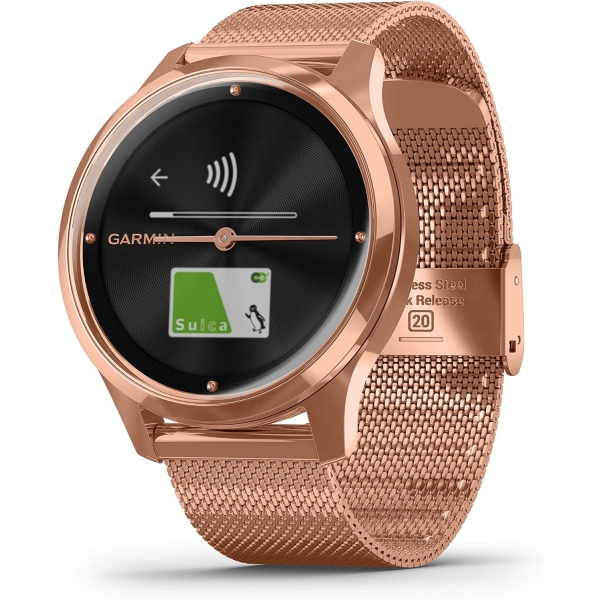 Germin Vivomove Luxe Milanese 010-02241-74 18k Rose Gold PVD Smart Watch