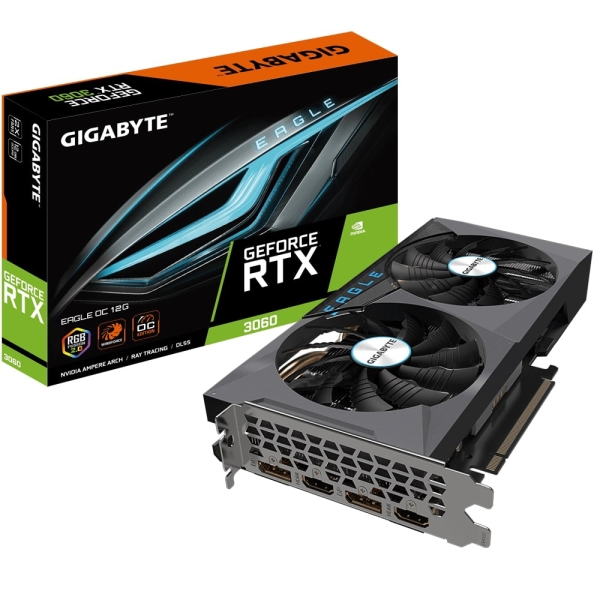 Graphic Card GIGABYTE GV-N3060EAGLE OC-12GD Rev2.0 PCIExp 12GB