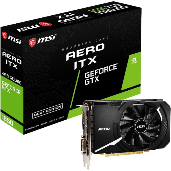 Graphic Card MSI GeForce GTX 1650 D6 AERO ITX OCV1 PCIExp 4GB