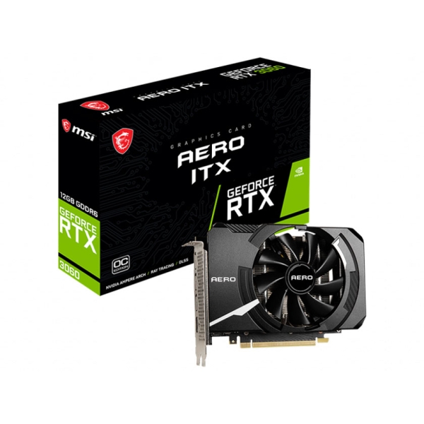 Graphic Card MSI GeForce RTX 3060 AERO ITX 12G OC PCIExp 12GB