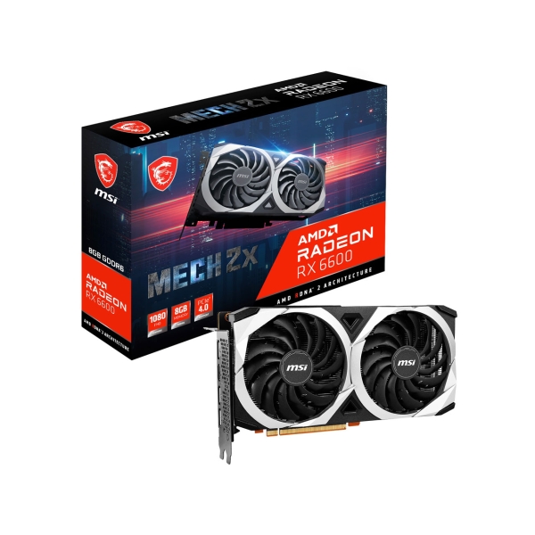 Graphic Card MSI Radeon RX 6600 MECH 2X 8G PCIExp 8GB