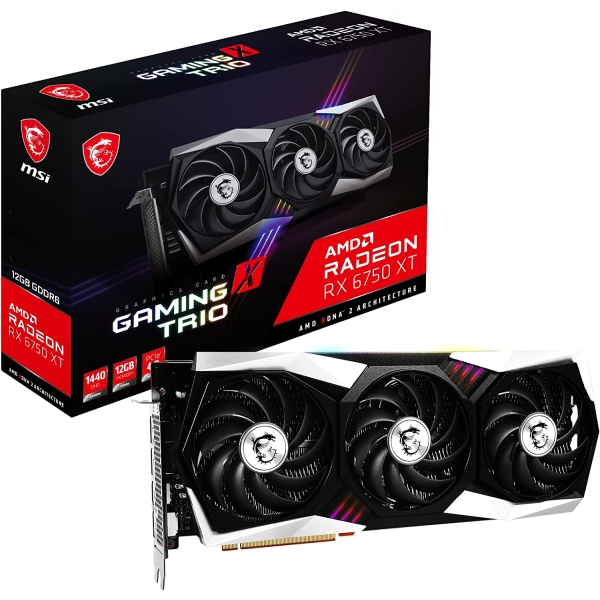 Graphic Card MSI Radeon RX 6750 XT GAMING X TRIO 12G PCIExp 12GB