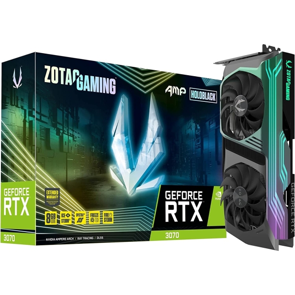 Graphic Card ZOTAC GAMING GeForce RTX 3070 AMP Holo LHR ZT-A30700F-10PLHR PCIExp 8GB