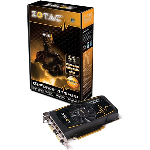 Graphic Card ZOTAC GeForce GTS 450 ZT-40501-10L PCIExp 1GB