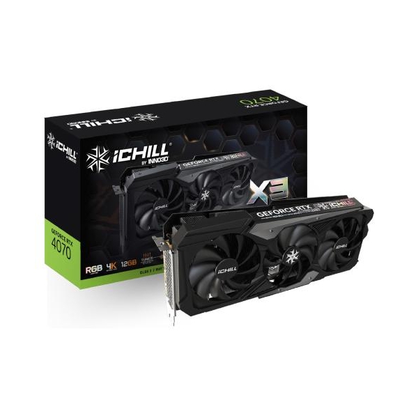 Inno3D GeForce RTX 4070 ICHILL X3 C40703-126XX-186148H PCIExp 12GB Graphic Card