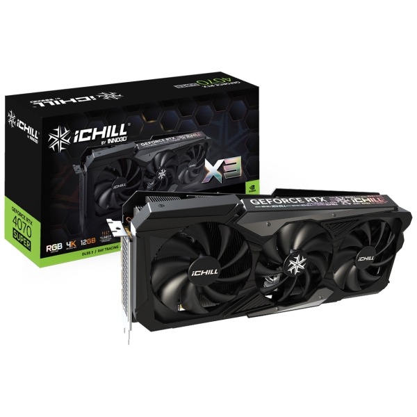 Inno3D GeForce RTX 4070 SUPER ICHILL X3 C407S3-126XX-186148H PCIExp 12GB Graphic Card