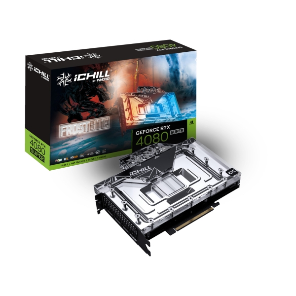 Inno3D GeForce RTX 4080 SUPER ICHILL FROSTBITE C408S-166XX-1870FB PCIExp 16GB Graphic Card