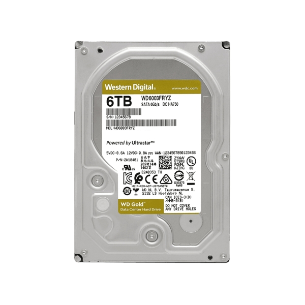 Internal Hard Drive 3.5 inch WESTERN DIGITAL WD6003FRYZ 6TB SATA600 7200