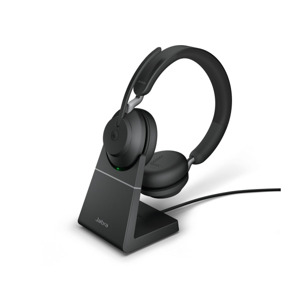 Jabra Evolve2 65 - USB-C MS Teams Stereo with Charging stand Black Headset