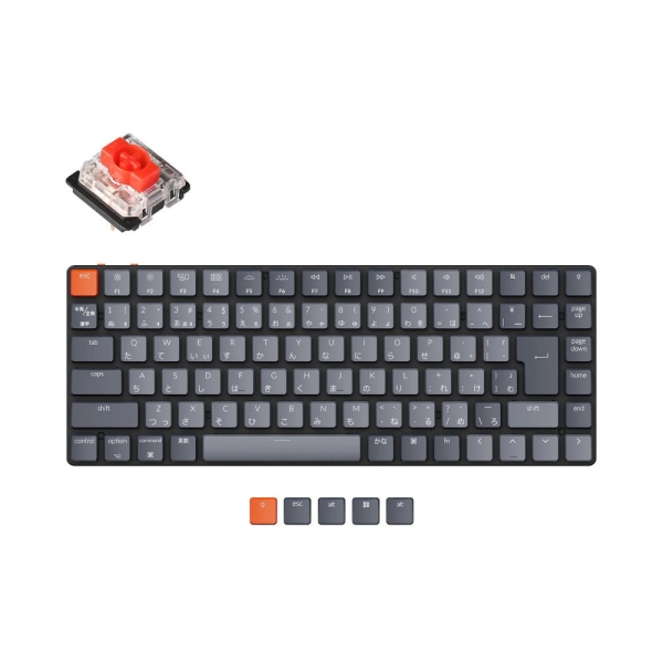 Keychron K3 Wireless Mechanical Keyboard V2 White LED K3-A1-JIS red axis Keyboard