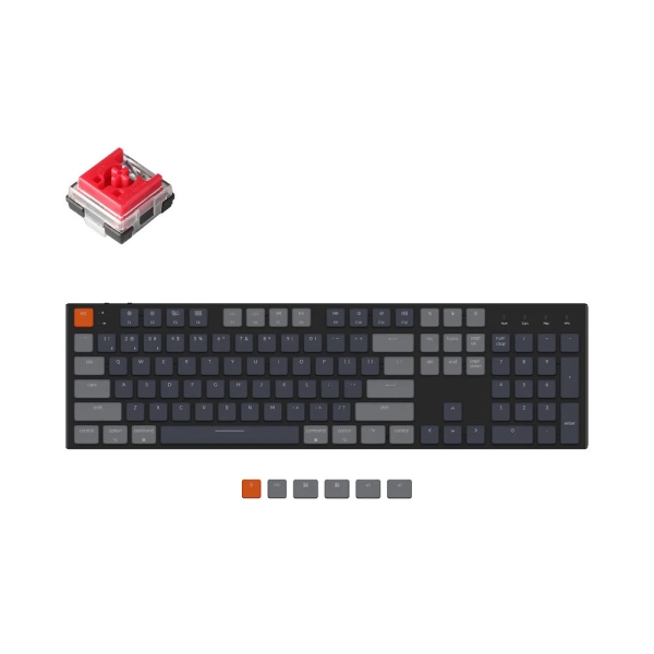 Keychron K5 Wireless Mechanical Keyboard hot swap model K5-E1-US red axis Black Keyboard