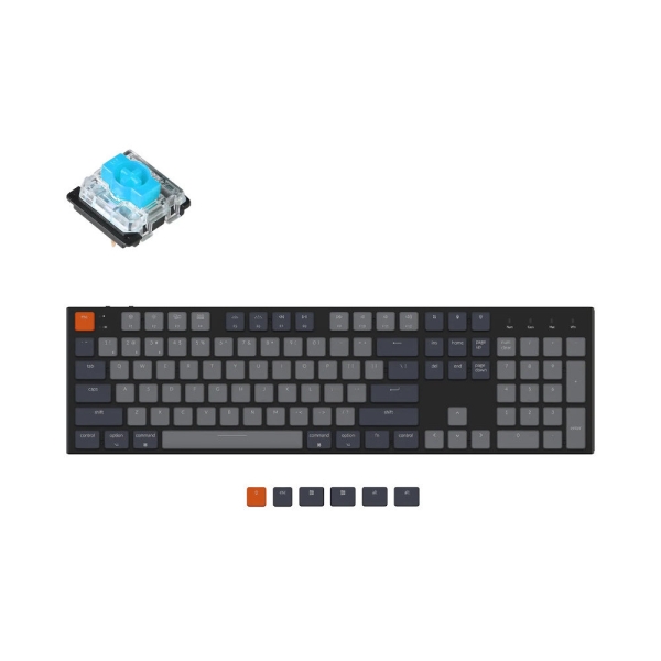 Keychron K5 Wireless Mechanical Keyboard White LED K5-A2-US blue axis Black Keyboard