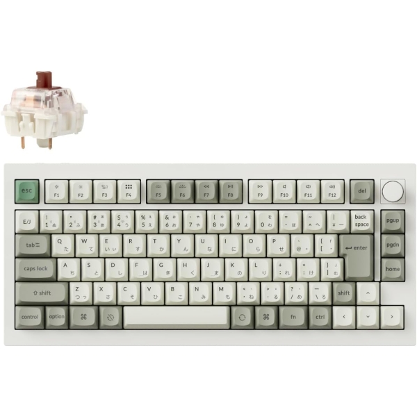 Keychron Q1M-P3-JIS Brown Axis Shell White Keyboard