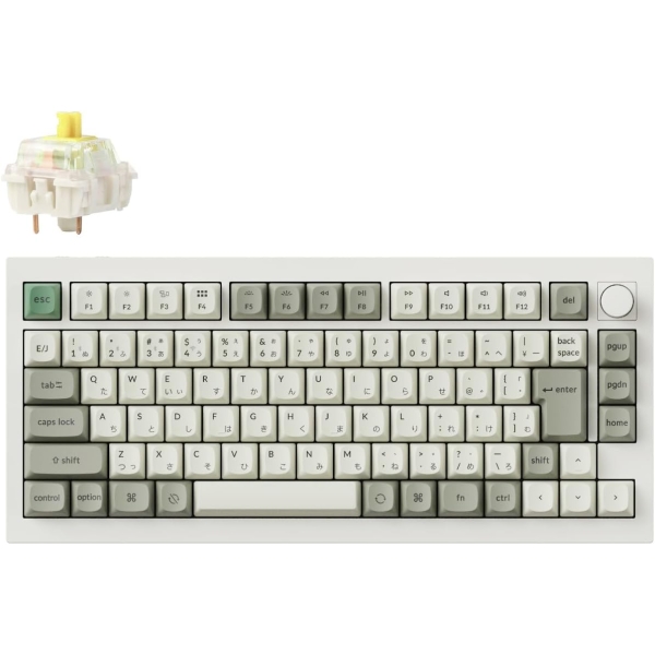 Keychron Q1M-P4-JIS Yellow axis (banana) shell white Keyboard