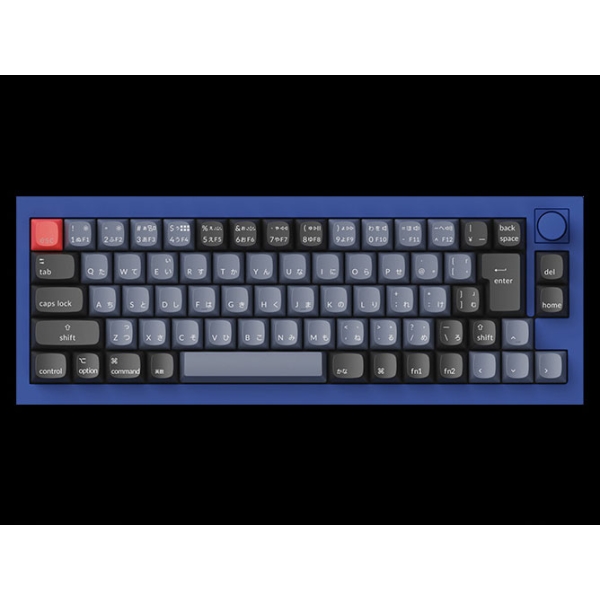 Keychron Q2 QMK Custom Mechanical Keyboard knob version Q2-O1-JIS red axis navy blue Keyboard