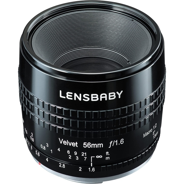 Camera Lens Lensbaby Velvet 56 Black for Nikon Lense