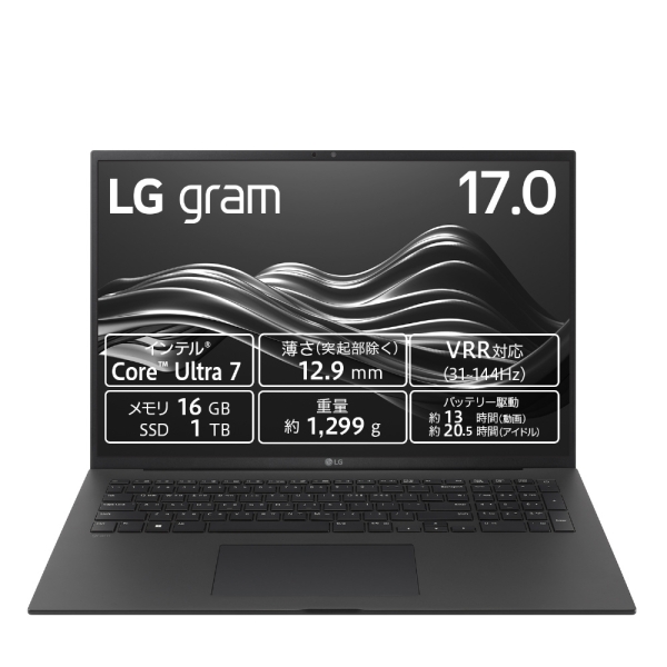 LG Electronics LG gram Pro 17Z90SP-MA78J Obsidian Black Notebook