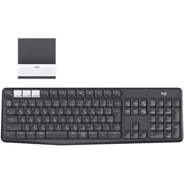 Keyboard Logicool K370s Multi-Device Bluetooth Keyboard + Stand combo black/white