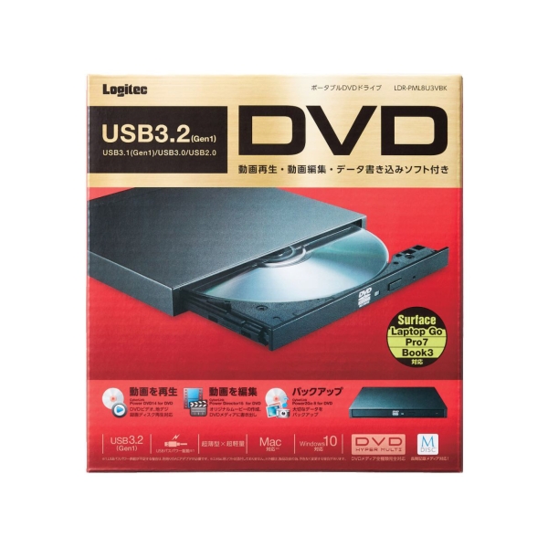 DVD Drive Logitech LDR-PML8U3VBK Black