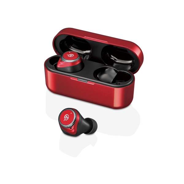 M-SOUNDS MS-TW33RD Red x Black Silver Earphone Headphone