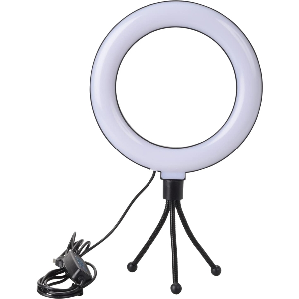 Macro & Light Etsumi VLOG LED 6 inch ring light + mini tripod VE-2302 Black Cameras Flashes & Lights