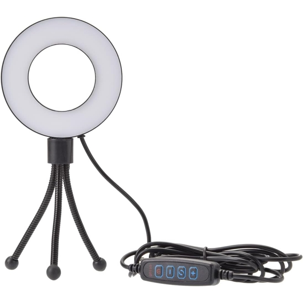 Macro & Light ETSUMI VLOG LED ringlight & mini-tripod 3.5 inches VE-2301 Cameras Flashes & Lights