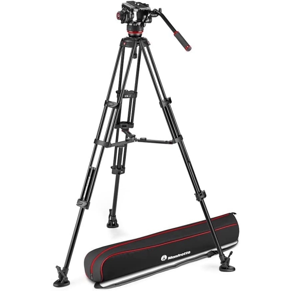 Camera Tripod & Monopod Manfrotto 504X Video Head + Aluminum Twin Tripod MS MVK504XTWINMA Tripods & Monopod