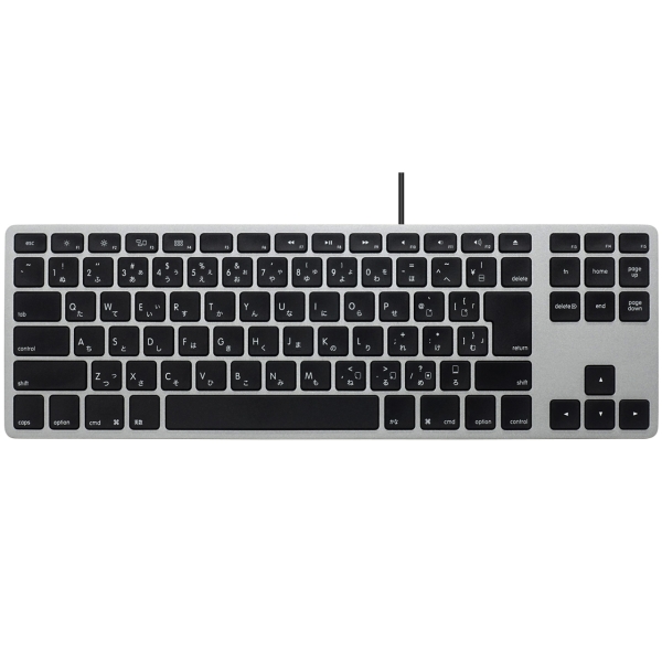 Keyboard Matias Matias Wired Aluminum Tenkeyless keyboard for Mac FK308B-JP Space Gray