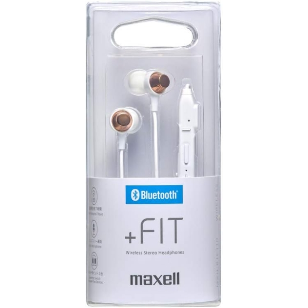 maxell +FiT MXH-BTC110WH white Earphone Headphone