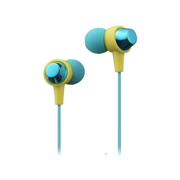 maxell +FiT MXH-C110RMXGY green X yellow Earphone Headphone