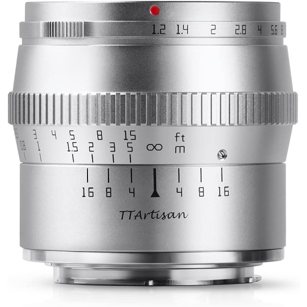 Camera Lens Memoir Optical TTArtisan 50mm f/1.2C Silver for Leica L Lense