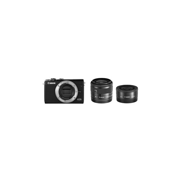 Mirrorless Camera CANON EOS M100 double lens kit black Cameras Digital Cameras