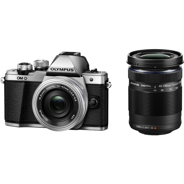 Mirrorless Camera Olympus OM-D E-M10 Mark II EZ double zoom kit silver Cameras Digital Cameras