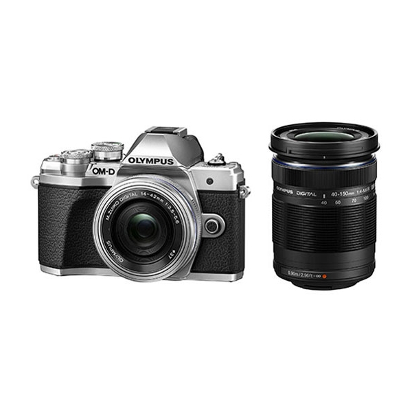 Mirrorless Camera Olympus OM-D E-M10 Mark III EZ double zoom kit silver Cameras Digital Cameras