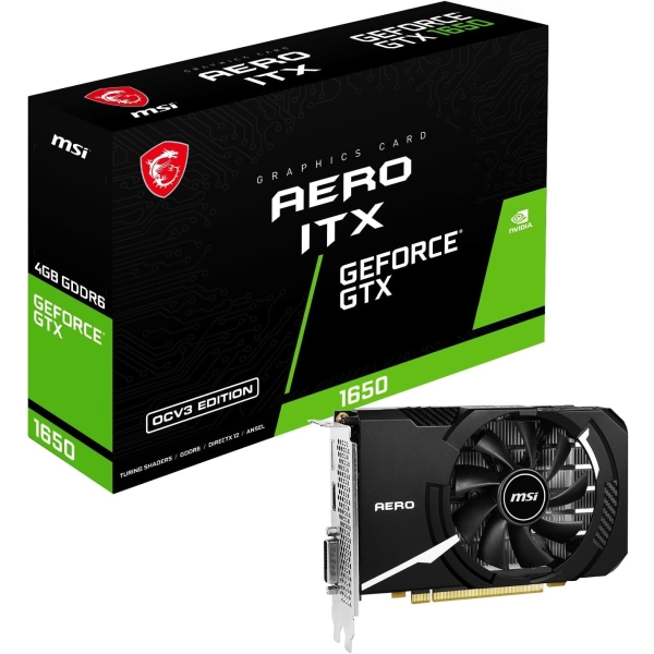 MSI GeForce GTX 1650 D6 AERO ITX OCV3 PCIExp 4GB Graphic Card