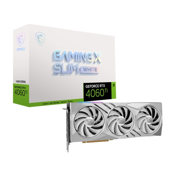 MSI GeForce RTX 4060 Ti GAMING X SLIM WHITE 16G PCIExp 16GB Graphic Card