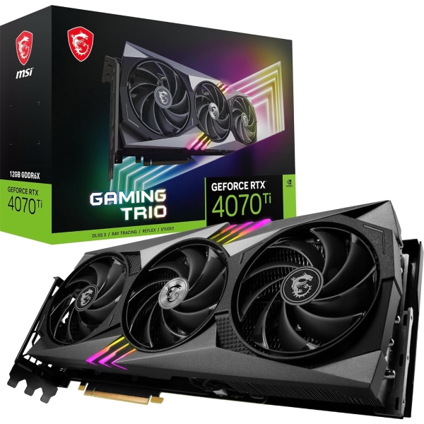 MSI GeForce RTX 4070 Ti GAMING TRIO 12G PCIExp 12GB Graphic Card