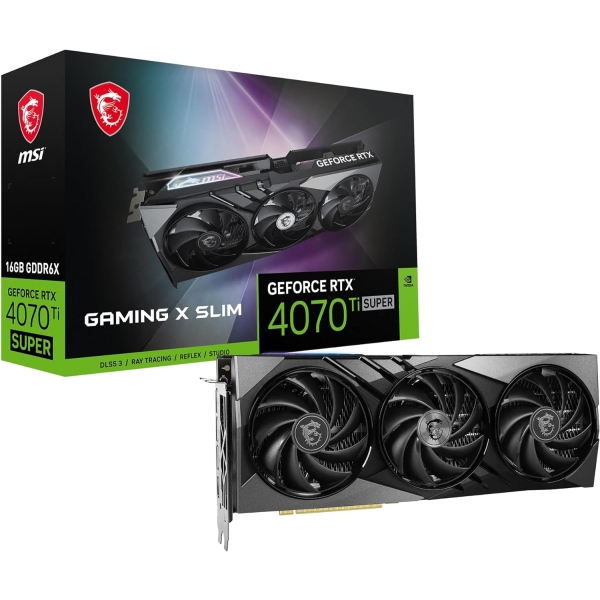 MSI GeForce RTX 4070 Ti SUPER 16G GAMING X SLIM PCIExp 16GB Graphic Card