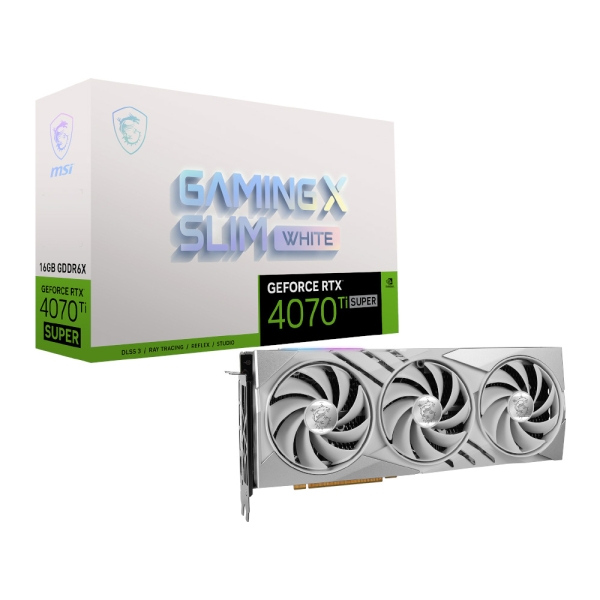 MSI GeForce RTX 4070 Ti SUPER 16G GAMING X SLIM WHITE PCIExp 16GB Graphic Card