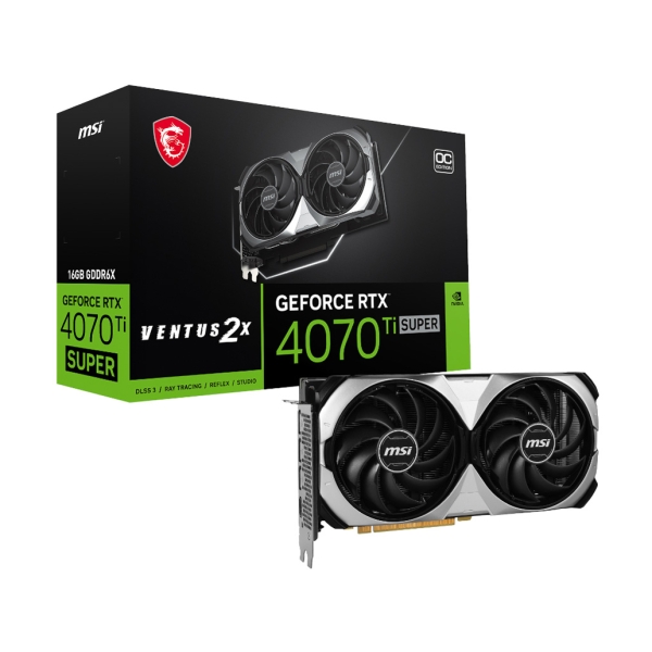 MSI GeForce RTX 4070 Ti SUPER 16G VENTUS 2X OC PCIExp 16GB Graphic Card