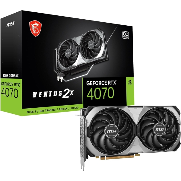 MSI GeForce RTX 4070 VENTUS 2X E 12G OC PCIExp 12GB Graphic Card